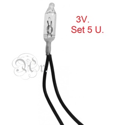 [0506031] Set 5 Bombillas Mini 3 V. Cable