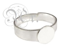 [0808B29] Set 2 Anillos Base 8 Mm. Plateado