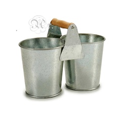 [2010013] Maceta Doble Hojalata 10*20*15 Cm.