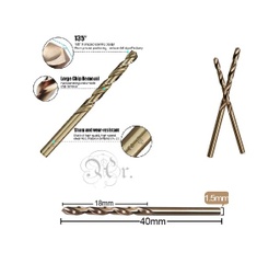 [1010115] Set 2 Brocas Hss Cobalto 1.5 Mm.