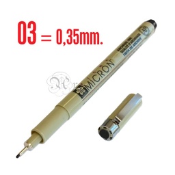 [0205703] Rotulador Sakura Pigma Micron 03 Negro
