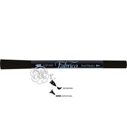 [1808902] Rotulador Fabrico Textil Doble Punta Negro