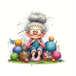 [0886015] Transfer Textil Dtf 18*18 Cm. Abuela Tejedora